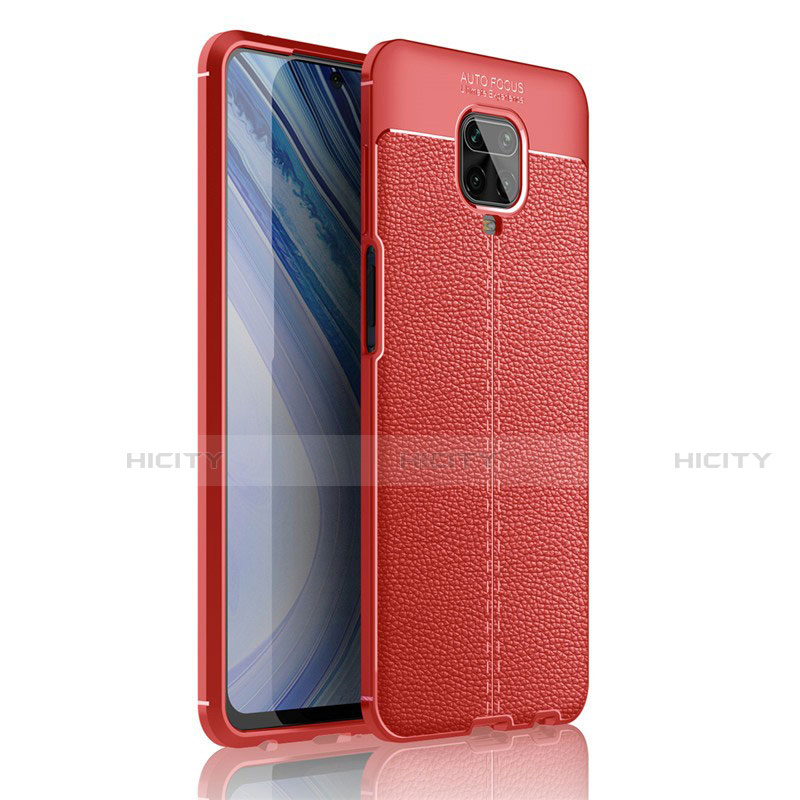 Custodia Silicone Morbida In Pelle Cover S01 per Xiaomi Poco M2 Pro Rosso