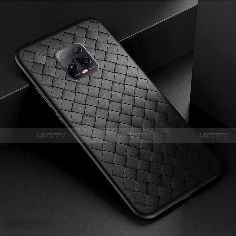 Custodia Silicone Morbida In Pelle Cover S01 per Xiaomi Redmi 10X Pro 5G Nero