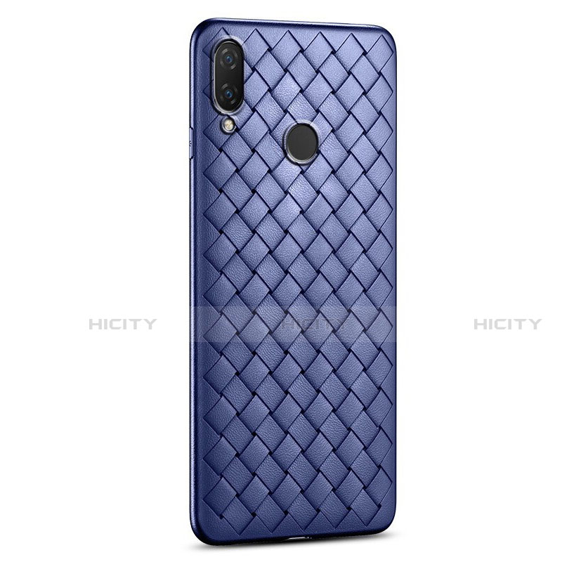 Custodia Silicone Morbida In Pelle Cover S01 per Xiaomi Redmi Note 7 Pro Blu