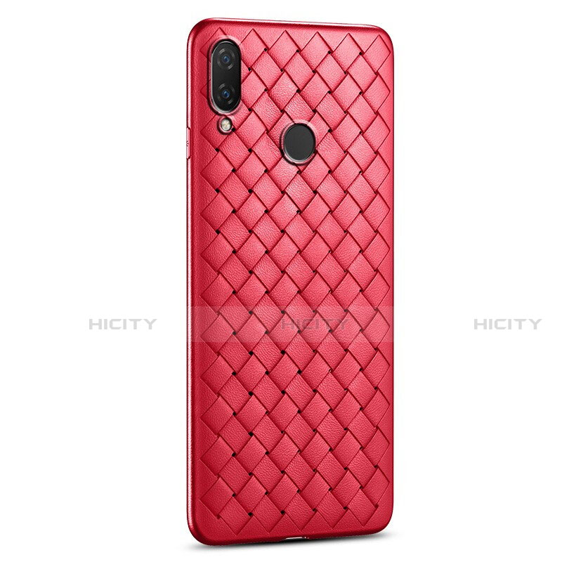 Custodia Silicone Morbida In Pelle Cover S01 per Xiaomi Redmi Note 7 Pro Rosso