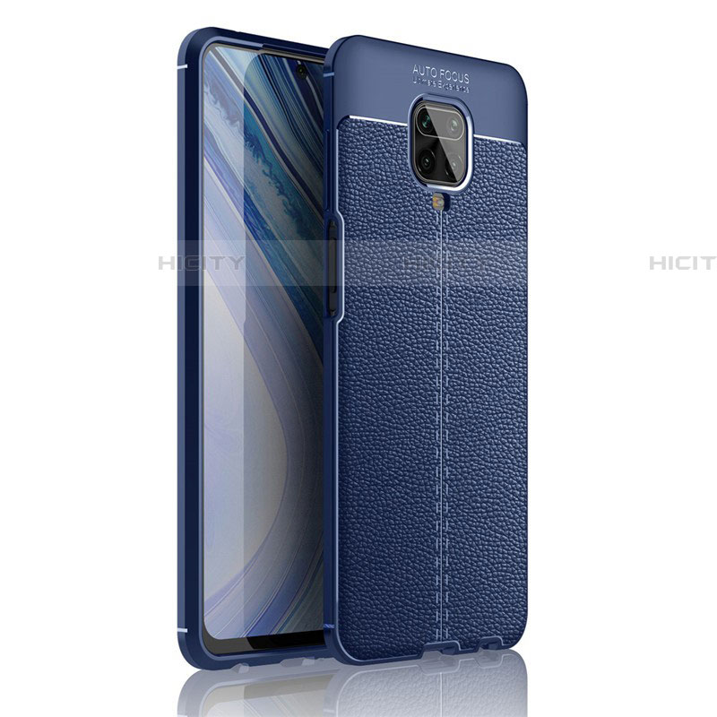 Custodia Silicone Morbida In Pelle Cover S01 per Xiaomi Redmi Note 9S Blu