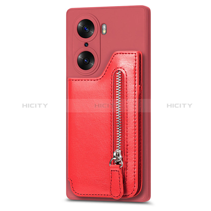 Custodia Silicone Morbida In Pelle Cover S01D per Huawei Honor 60 5G Rosso