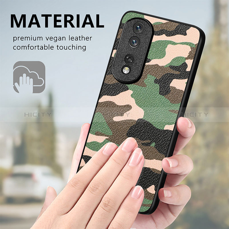 Custodia Silicone Morbida In Pelle Cover S01D per Huawei Honor 80 Pro Flat 5G