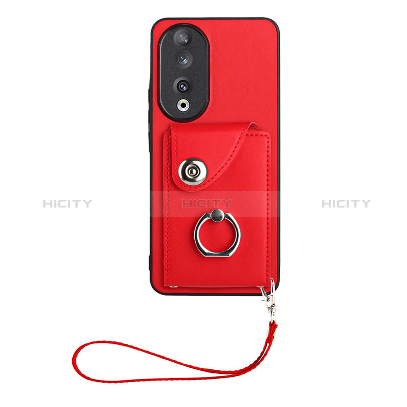 Custodia Silicone Morbida In Pelle Cover S01D per Huawei Honor 90 5G Rosso