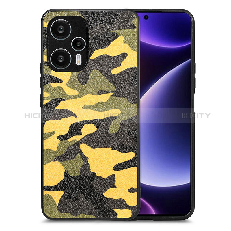 Custodia Silicone Morbida In Pelle Cover S01D per Xiaomi Poco F5 5G