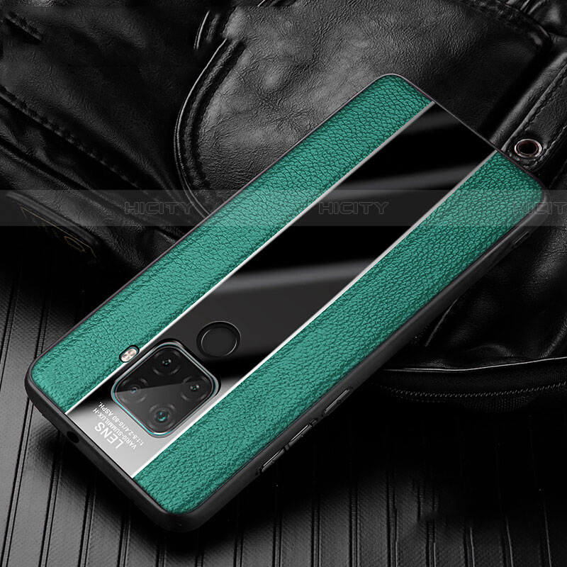 Custodia Silicone Morbida In Pelle Cover S02 per Huawei Mate 30 Lite Verde