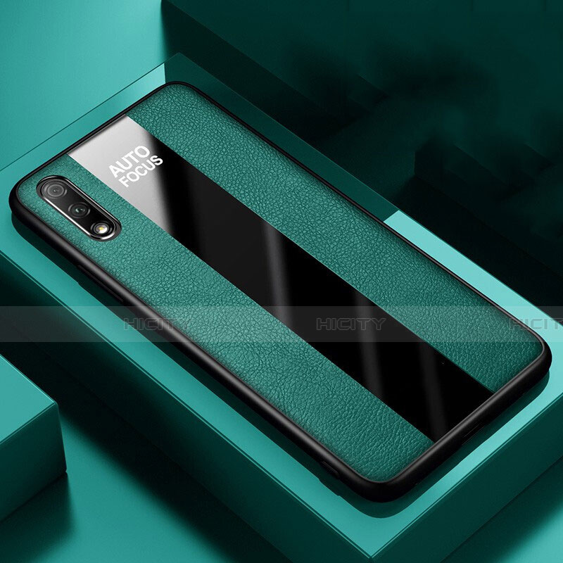 Custodia Silicone Morbida In Pelle Cover S02 per Huawei P Smart Z (2019) Verde