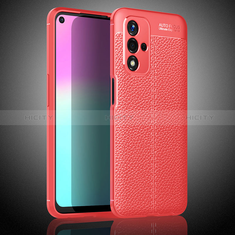 Custodia Silicone Morbida In Pelle Cover S02 per Oppo A93s 5G Rosso