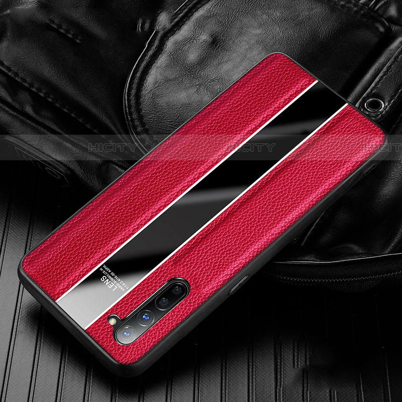 Custodia Silicone Morbida In Pelle Cover S02 per Oppo Find X2 Lite Rosso