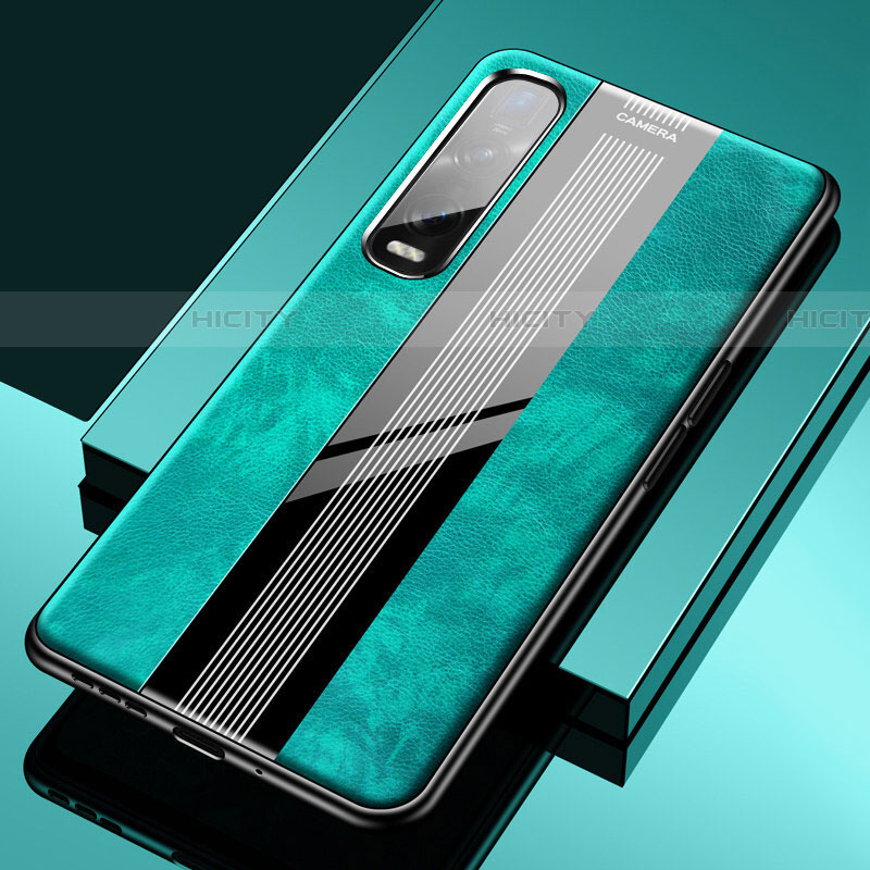 Custodia Silicone Morbida In Pelle Cover S02 per Oppo Find X2 Pro