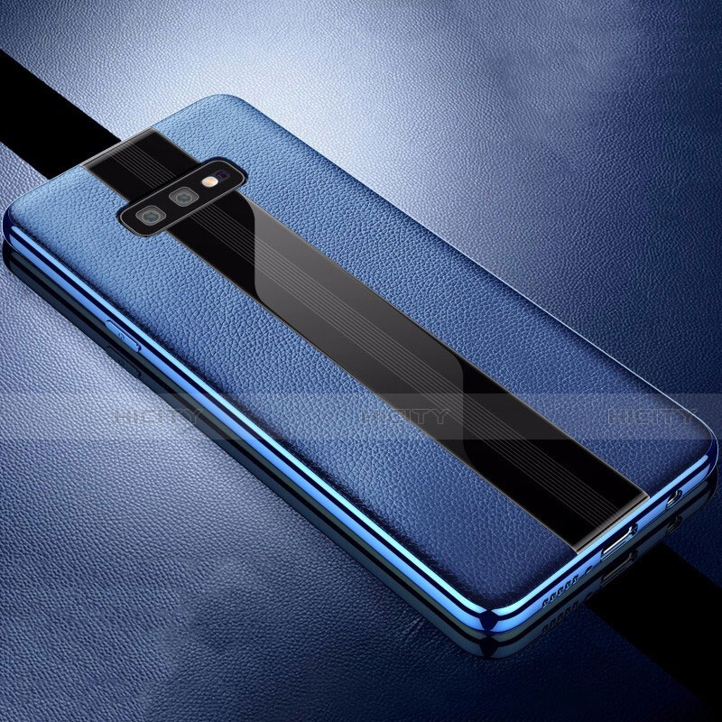 Custodia Silicone Morbida In Pelle Cover S02 per Samsung Galaxy S10e Blu