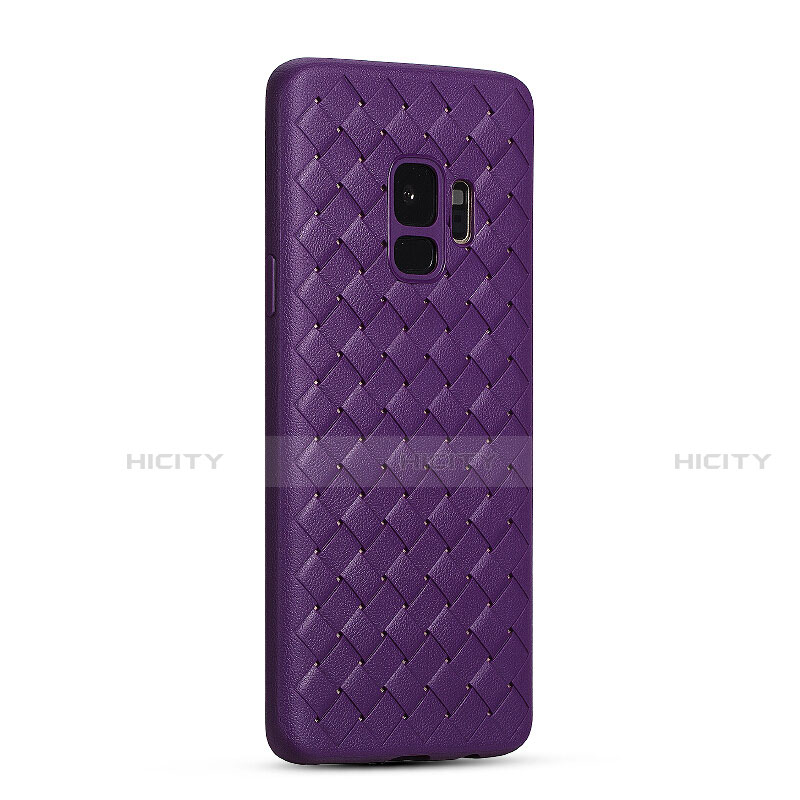 Custodia Silicone Morbida In Pelle Cover S02 per Samsung Galaxy S9 Viola