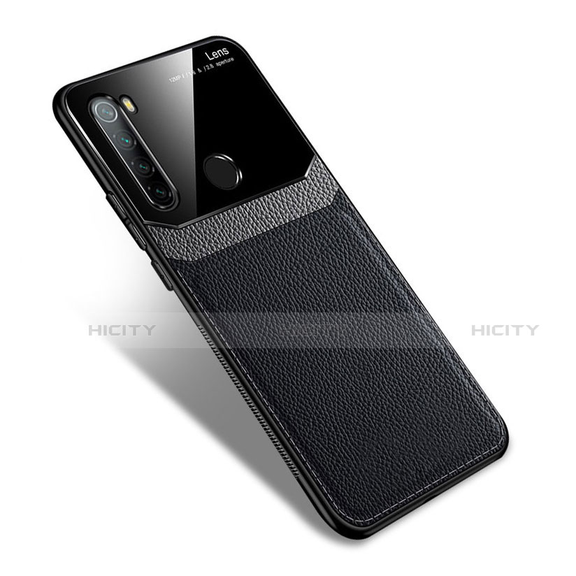 Custodia Silicone Morbida In Pelle Cover S02 per Xiaomi Redmi Note 8 (2021) Nero