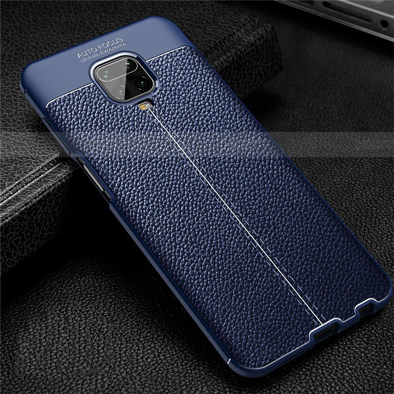 Custodia Silicone Morbida In Pelle Cover S02 per Xiaomi Redmi Note 9S Blu