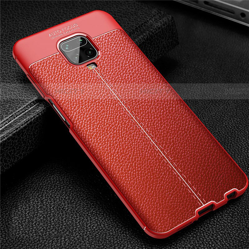 Custodia Silicone Morbida In Pelle Cover S02 per Xiaomi Redmi Note 9S Rosso