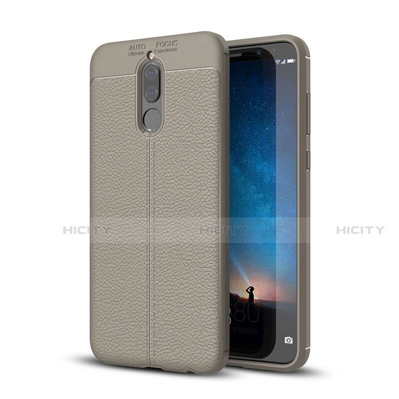 Custodia Silicone Morbida In Pelle Cover S03 per Huawei Nova 2i Grigio