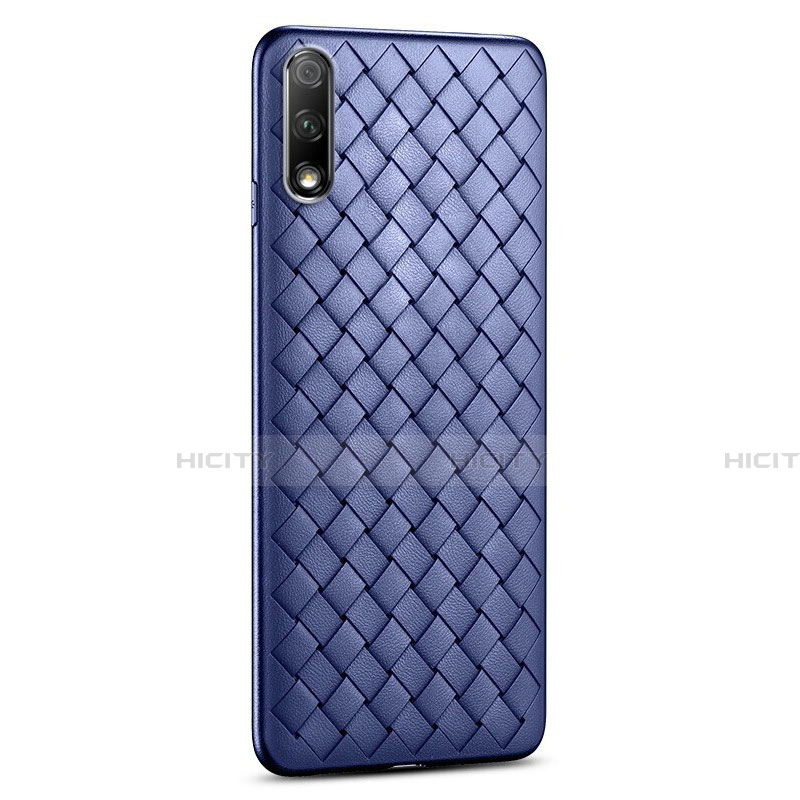 Custodia Silicone Morbida In Pelle Cover S03 per Huawei P Smart Z (2019) Blu