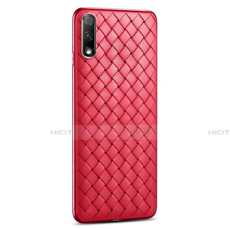 Custodia Silicone Morbida In Pelle Cover S03 per Huawei P Smart Z (2019) Rosso