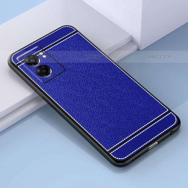 Custodia Silicone Morbida In Pelle Cover S03 per OnePlus Nord N300 5G Blu