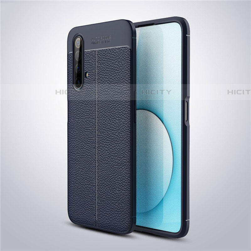 Custodia Silicone Morbida In Pelle Cover S03 per Realme X50 5G Blu