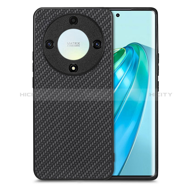 Custodia Silicone Morbida In Pelle Cover S03D per Huawei Honor Magic5 Lite 5G Nero