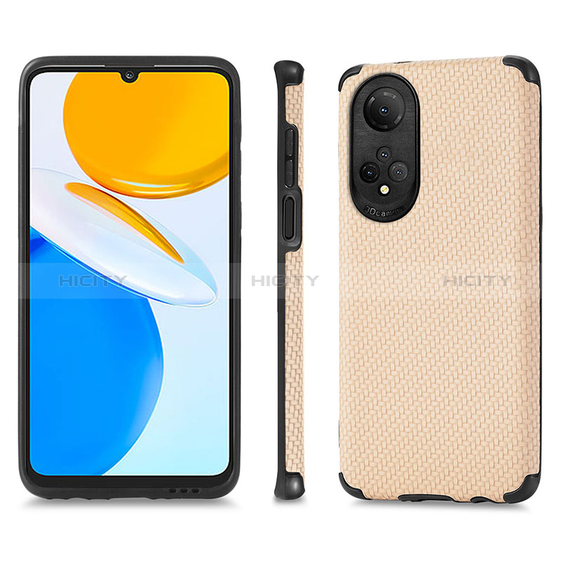 Custodia Silicone Morbida In Pelle Cover S03D per Huawei Honor X7 Oro