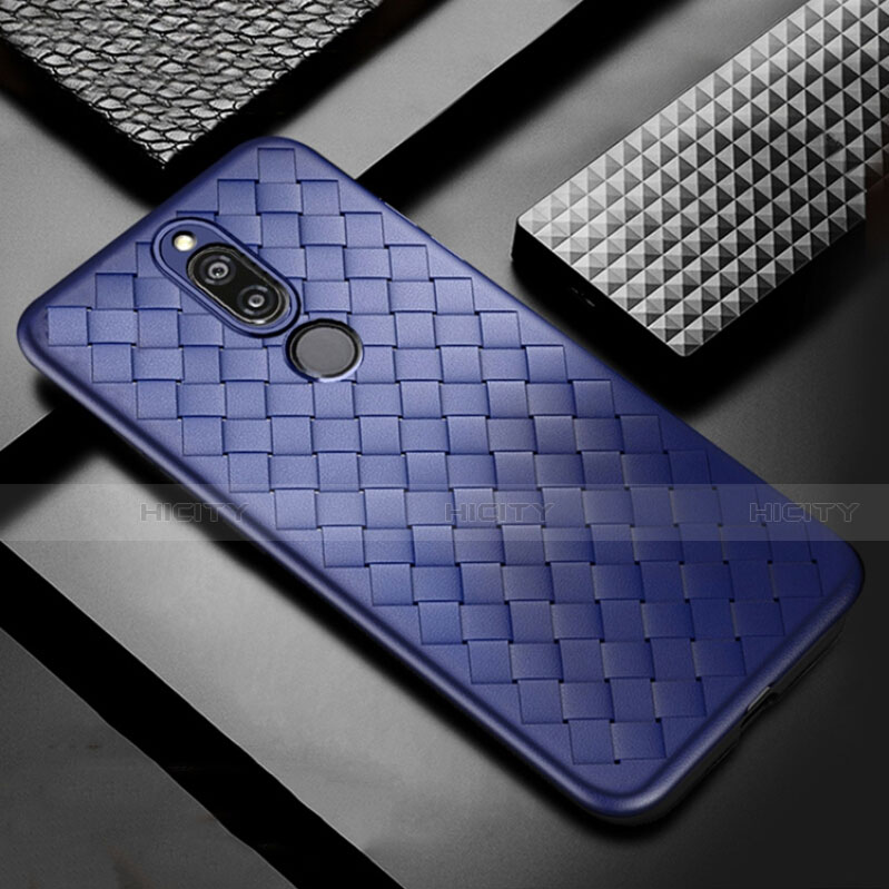 Custodia Silicone Morbida In Pelle Cover S04 per Huawei G10 Blu