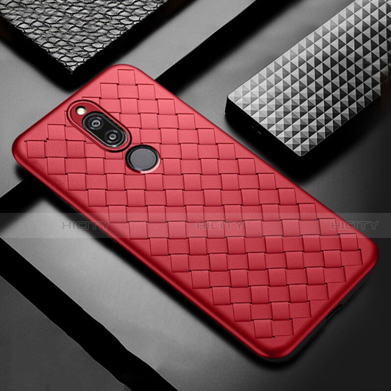 Custodia Silicone Morbida In Pelle Cover S04 per Huawei Nova 2i Rosso