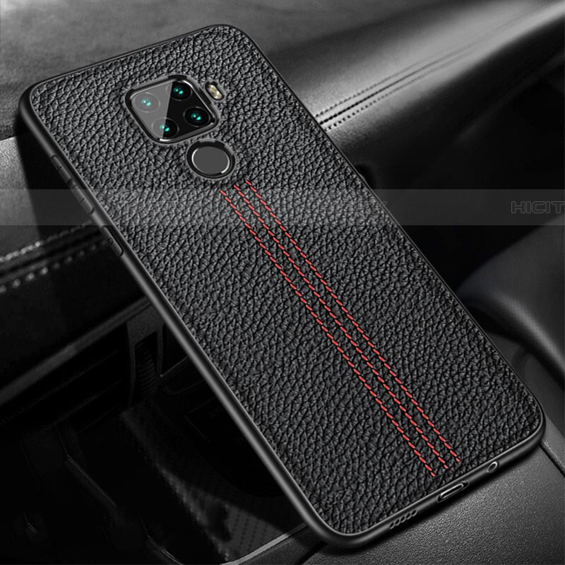 Custodia Silicone Morbida In Pelle Cover S04 per Huawei Nova 5i Pro Nero