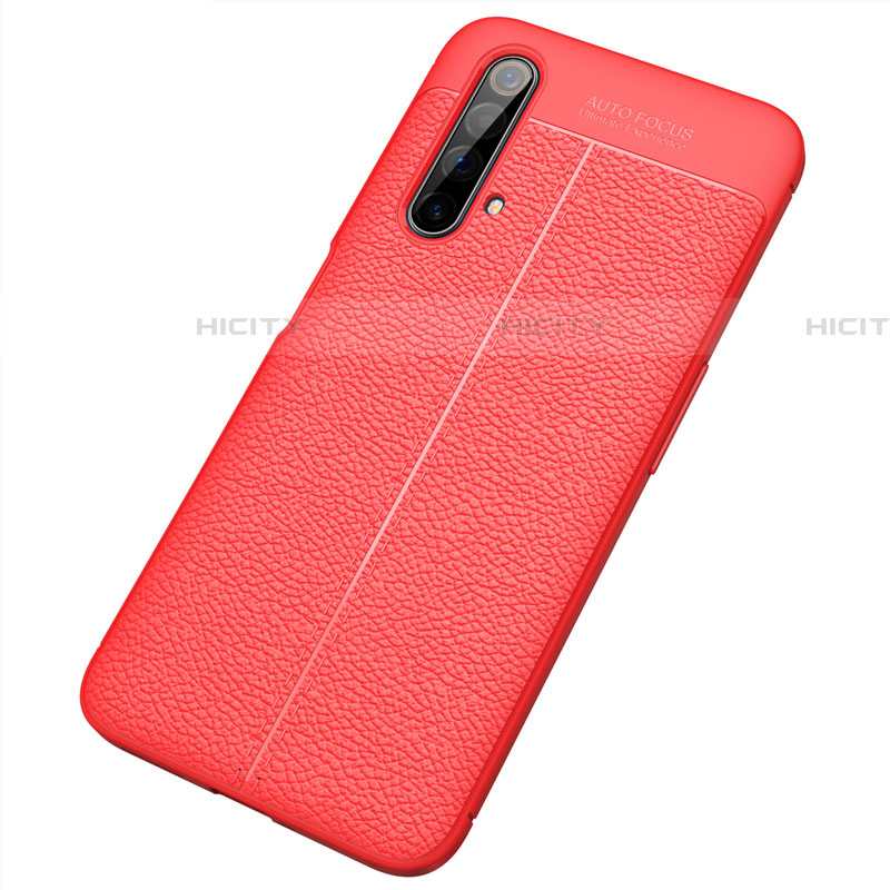 Custodia Silicone Morbida In Pelle Cover S04 per Realme X50 5G Rosso