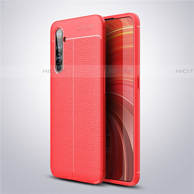 Custodia Silicone Morbida In Pelle Cover S04 per Realme X50 Pro 5G Rosso