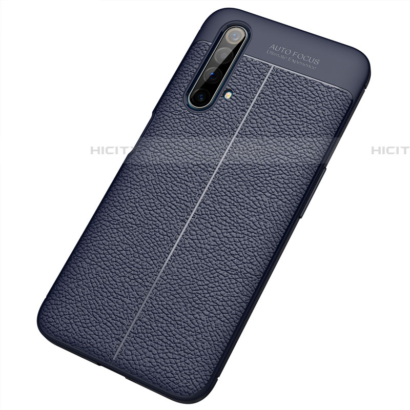 Custodia Silicone Morbida In Pelle Cover S04 per Realme X50t 5G Blu