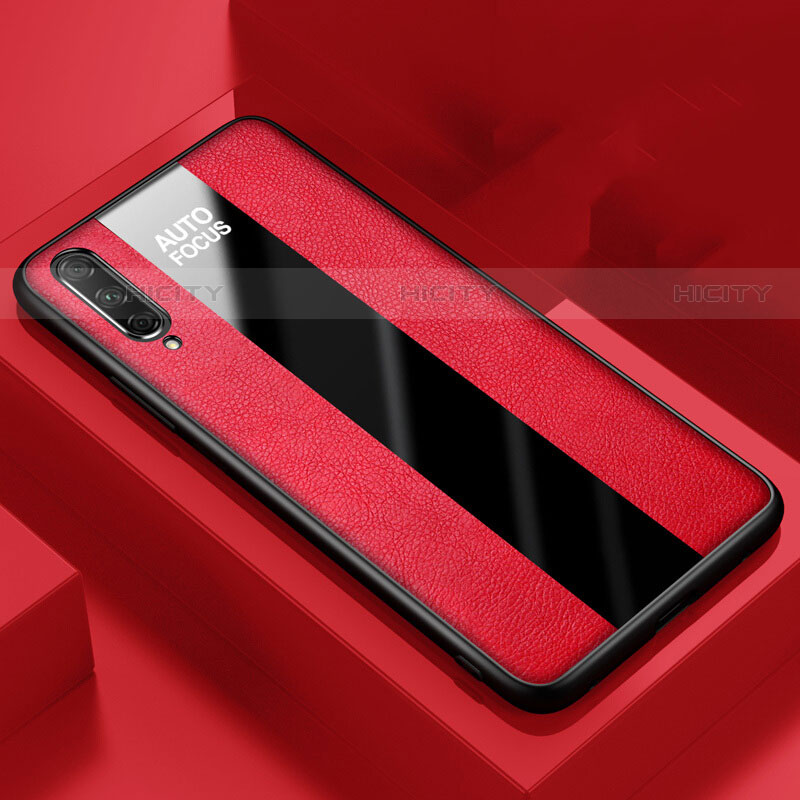 Custodia Silicone Morbida In Pelle Cover S05 per Huawei P Smart Pro (2019) Rosso