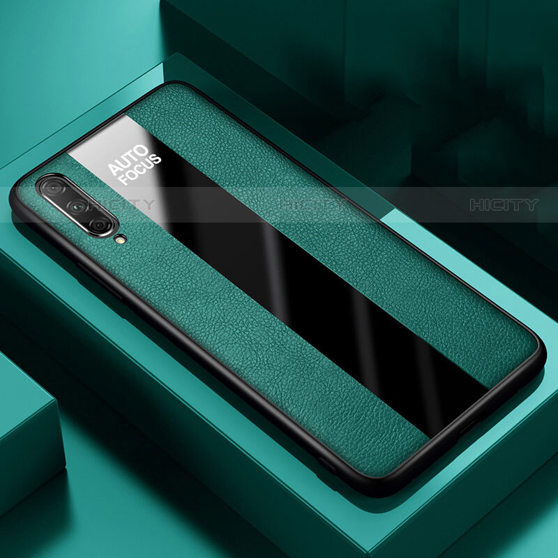 Custodia Silicone Morbida In Pelle Cover S05 per Huawei P Smart Pro (2019) Verde