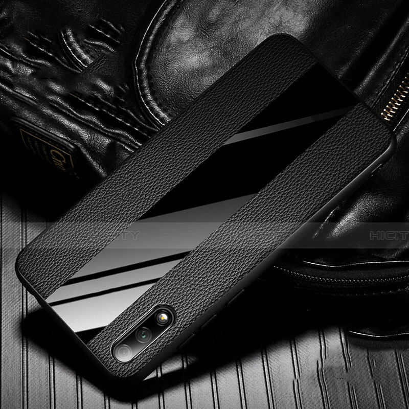 Custodia Silicone Morbida In Pelle Cover S05 per Huawei Y9 Prime (2019) Nero