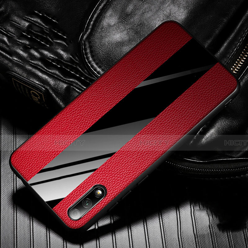 Custodia Silicone Morbida In Pelle Cover S05 per Huawei Y9 Prime (2019) Rosso