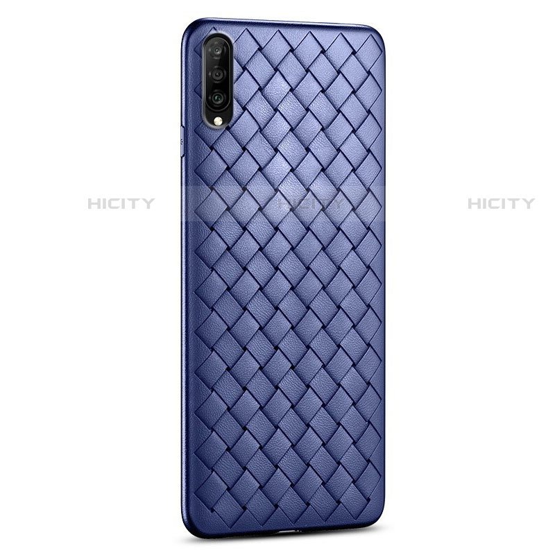 Custodia Silicone Morbida In Pelle Cover S06 per Huawei P Smart Pro (2019) Blu