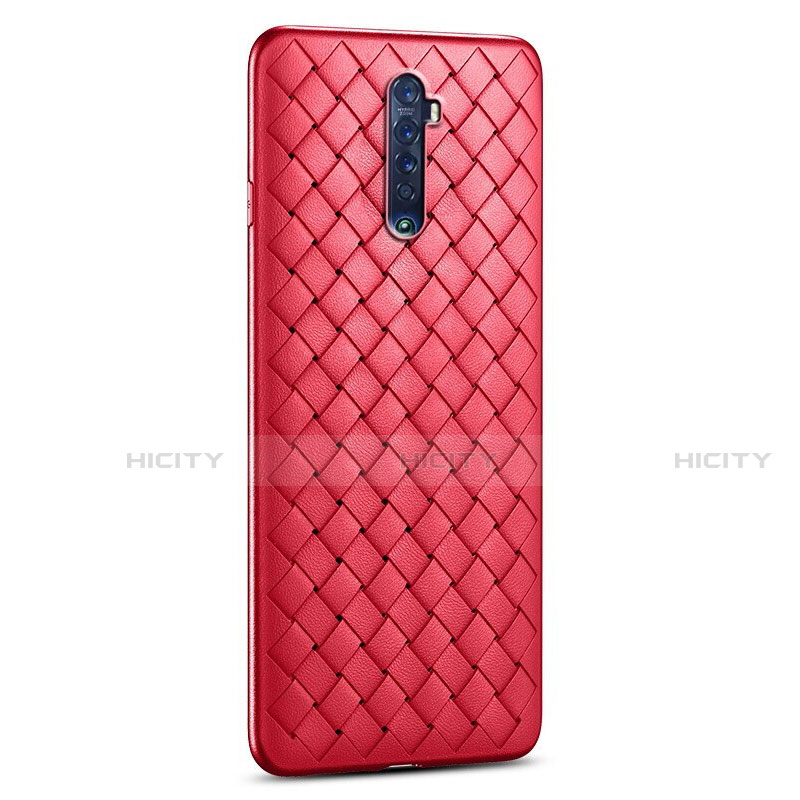 Custodia Silicone Morbida In Pelle Cover S06 per Oppo Reno2 Rosso