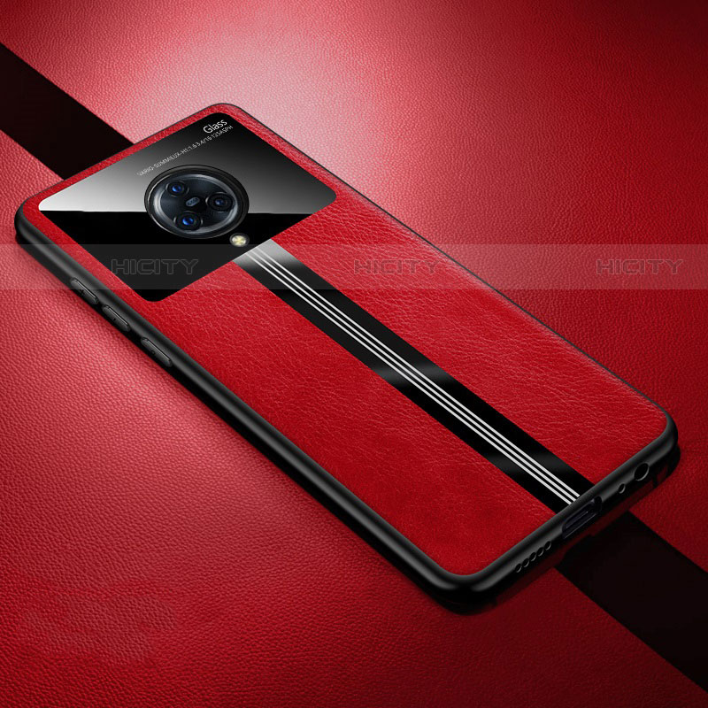 Custodia Silicone Morbida In Pelle Cover S06 per Vivo Nex 3 5G Rosso