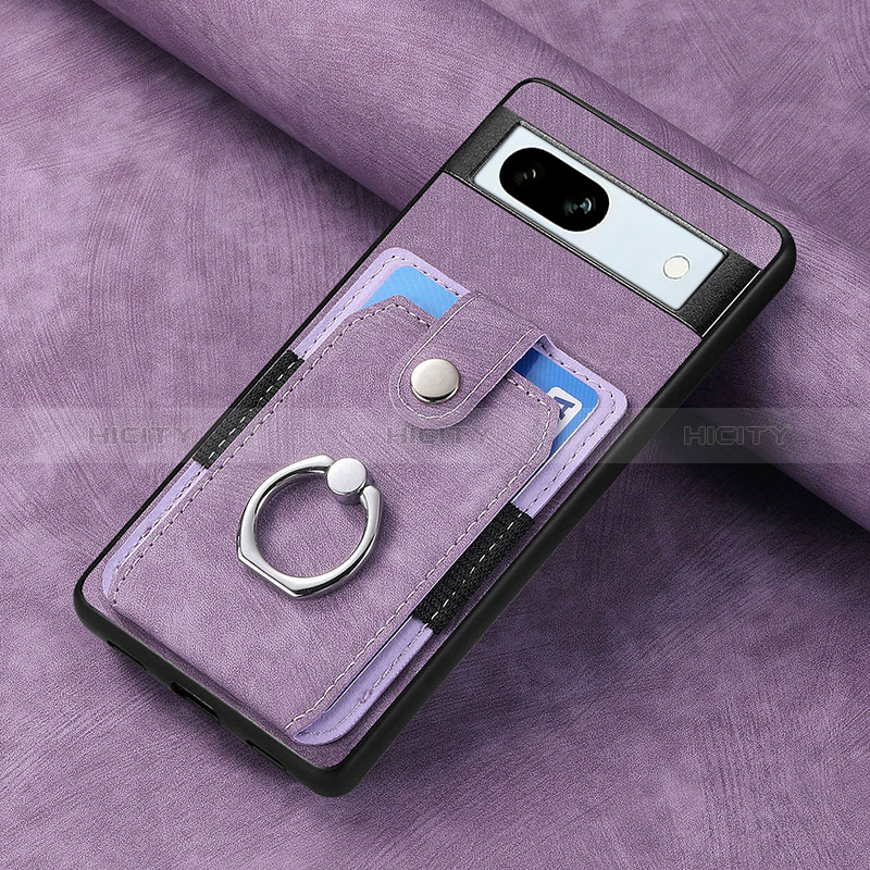 Custodia Silicone Morbida In Pelle Cover SD1 per Google Pixel 7a 5G Lavanda