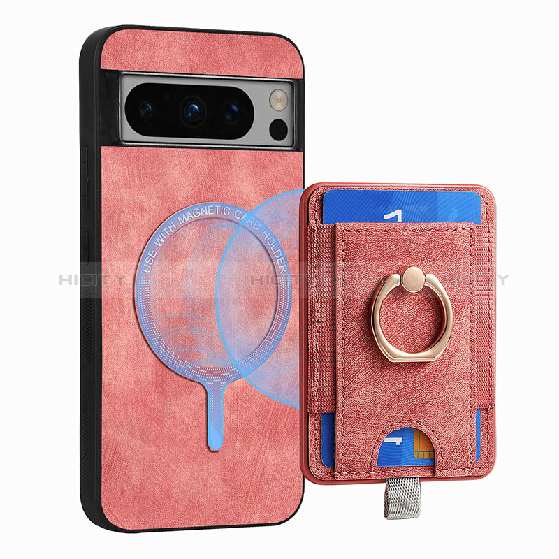 Custodia Silicone Morbida In Pelle Cover SD1 per Google Pixel 8 Pro 5G Lavanda