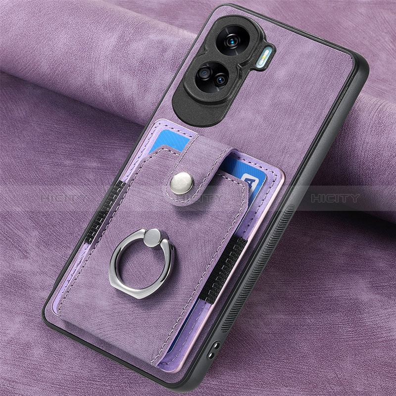 Custodia Silicone Morbida In Pelle Cover SD1 per Huawei Honor 90 Lite 5G Lavanda