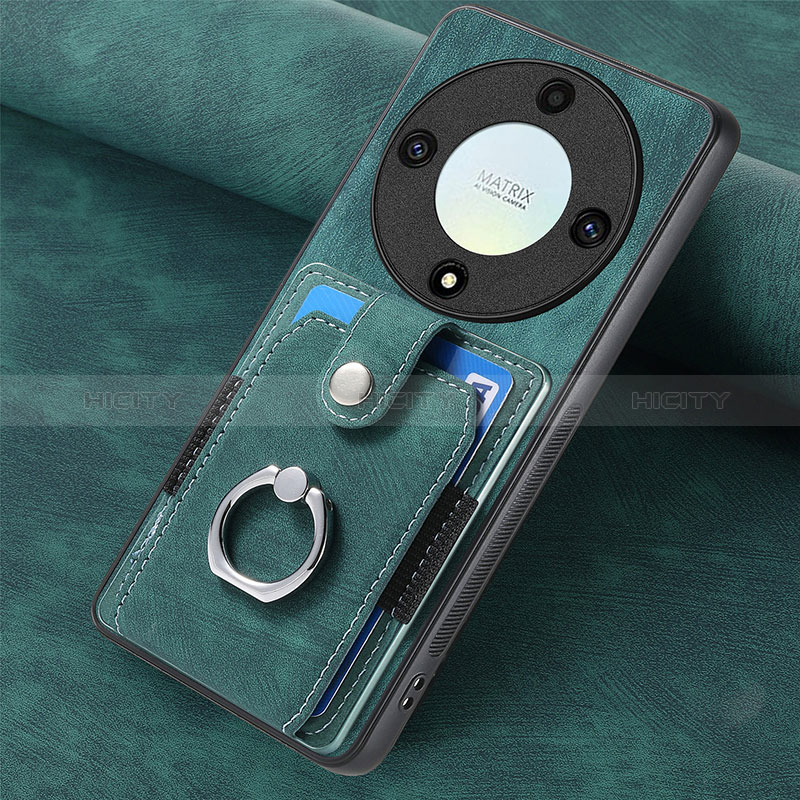 Custodia Silicone Morbida In Pelle Cover SD1 per Huawei Honor X9a 5G Verde