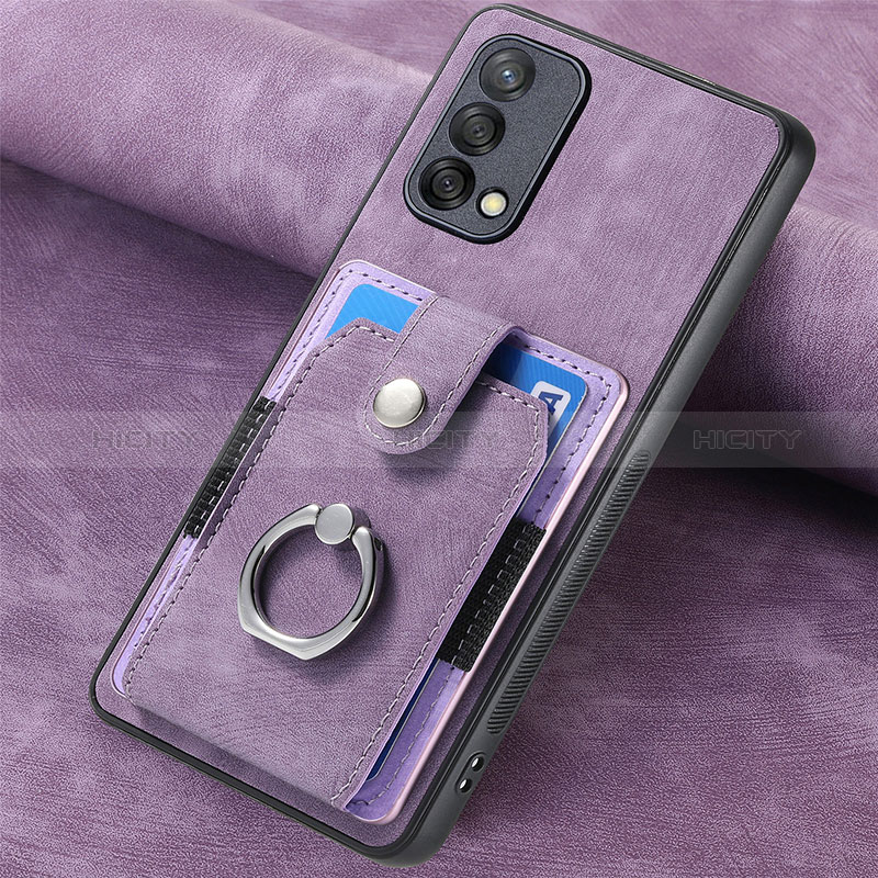 Custodia Silicone Morbida In Pelle Cover SD1 per Oppo A74 4G Lavanda