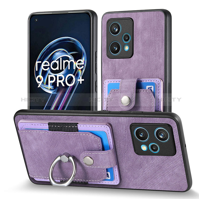 Custodia Silicone Morbida In Pelle Cover SD1 per Realme 9 Pro+ Plus 5G Lavanda