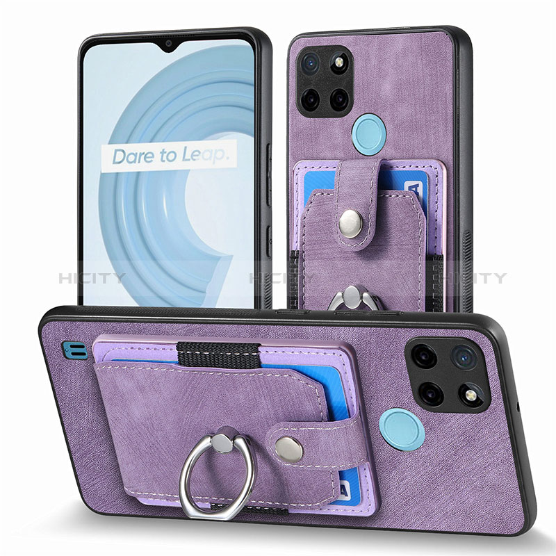 Custodia Silicone Morbida In Pelle Cover SD1 per Realme C25Y Lavanda