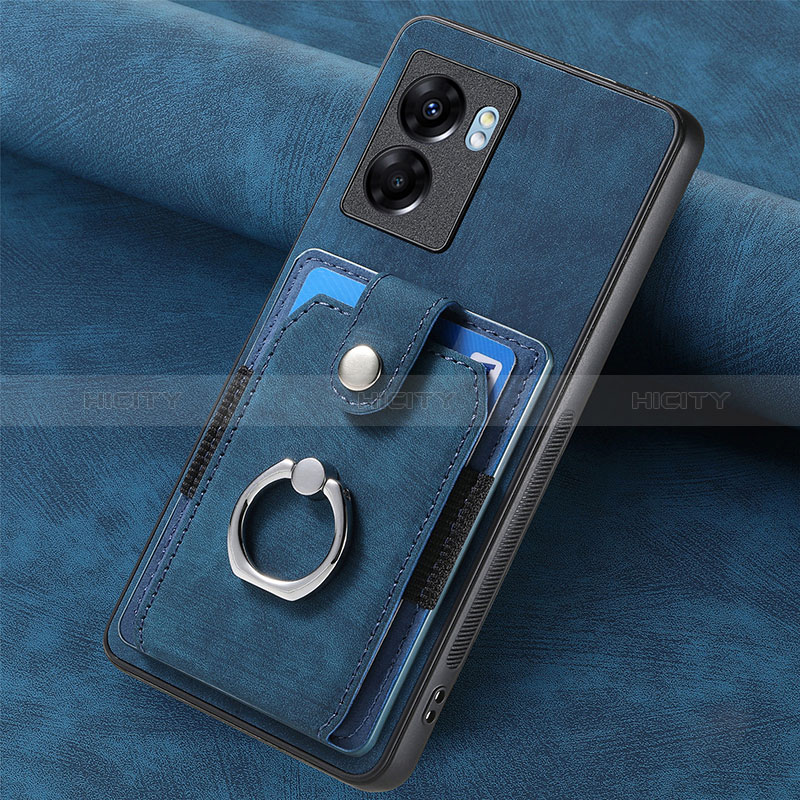 Custodia Silicone Morbida In Pelle Cover SD1 per Realme V23 5G Blu