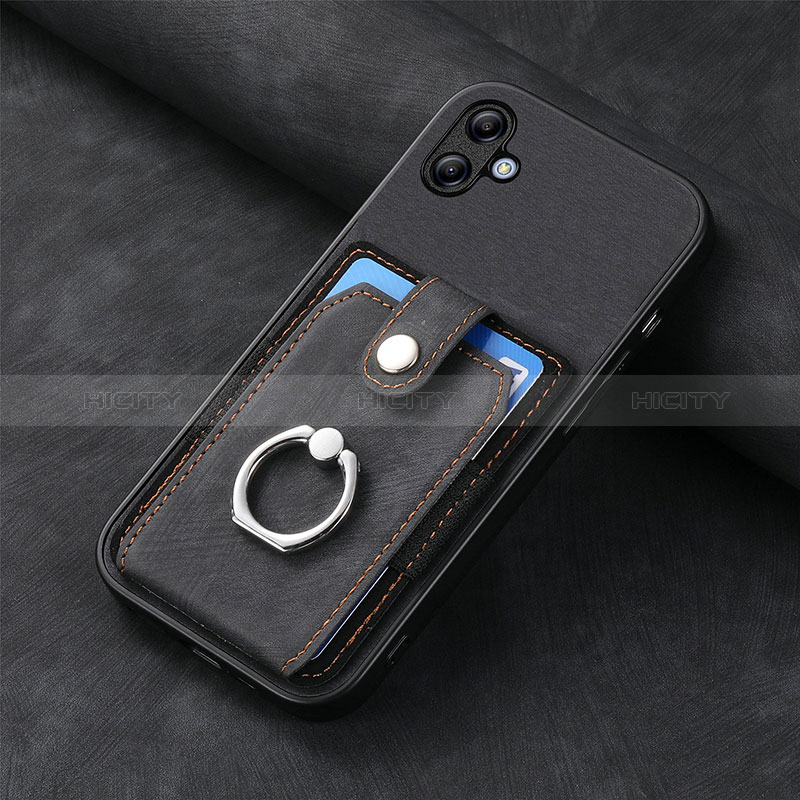 Custodia Silicone Morbida In Pelle Cover SD1 per Samsung Galaxy M04 Nero