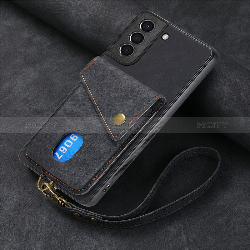 Custodia Silicone Morbida In Pelle Cover SD1 per Samsung Galaxy S23 5G Nero