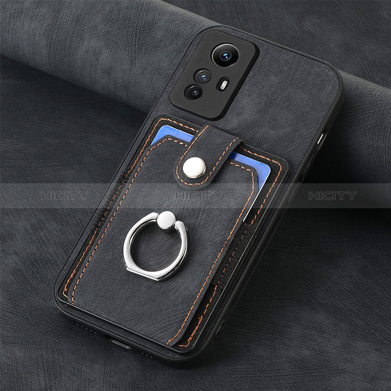 Custodia Silicone Morbida In Pelle Cover SD1 per Xiaomi Redmi Note 12S Nero